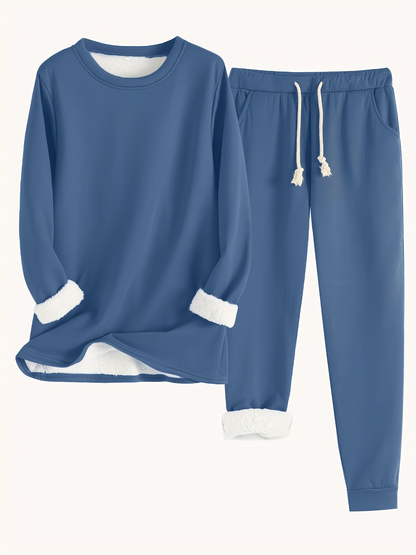 Fleecefodrat Lounge-set – Ultra-mjukt, Varmt & Mysigt