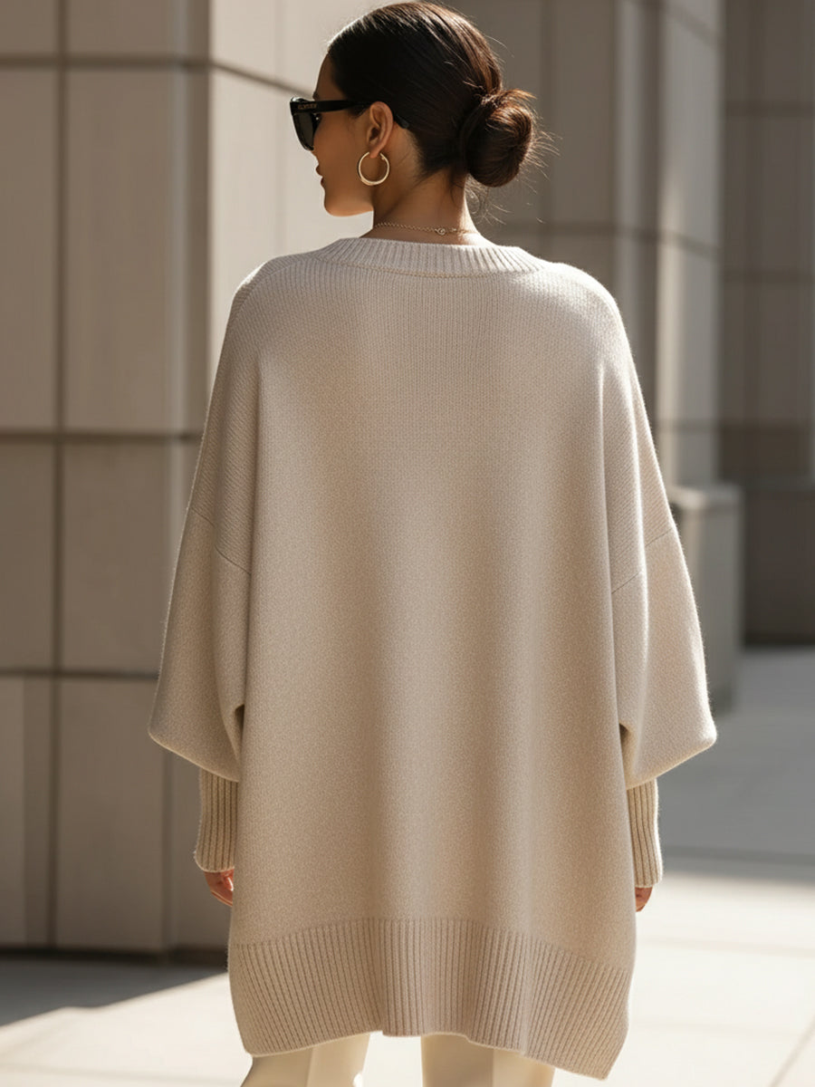 Oversized Strik – Elegant, Blød & Ubesværet Stil