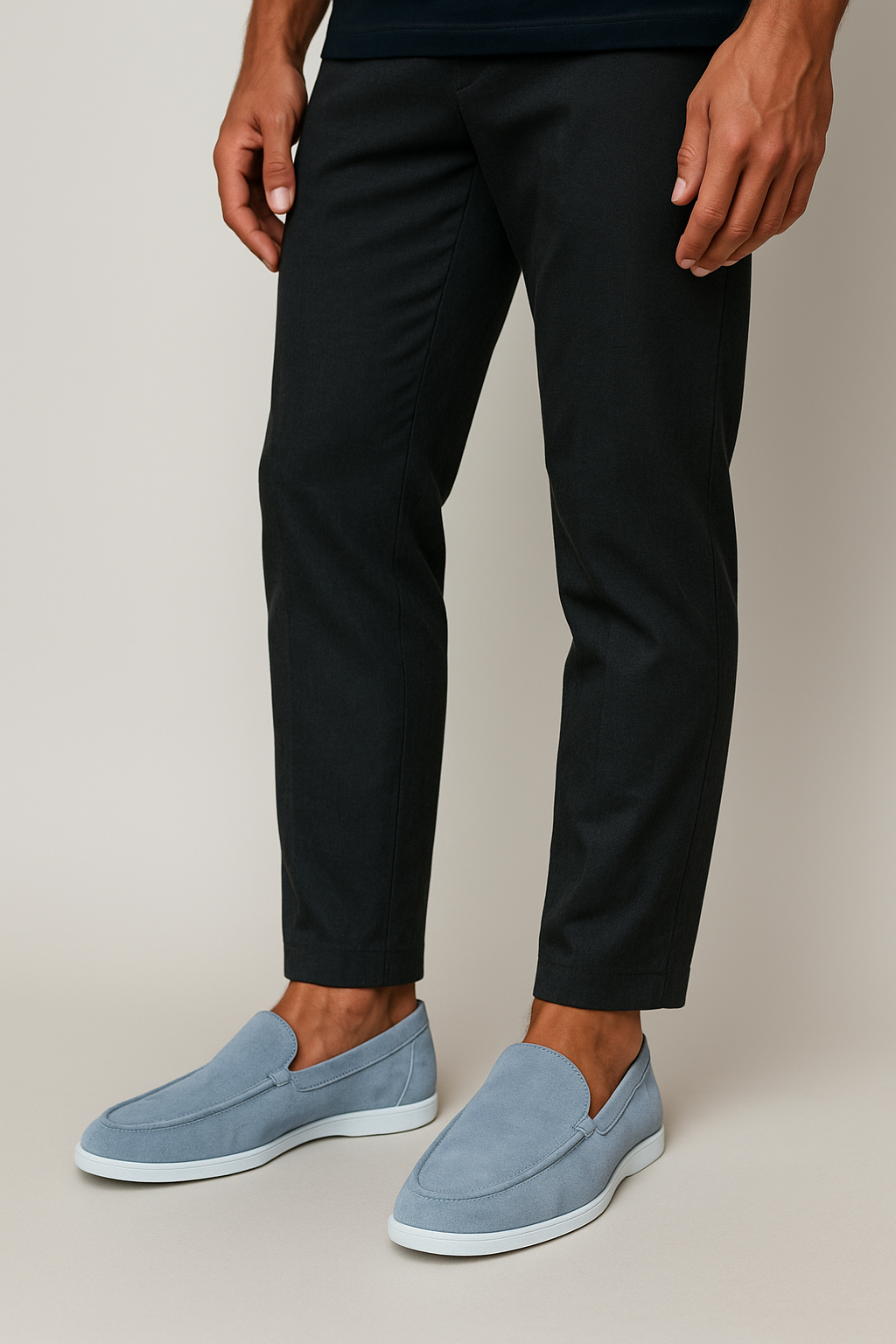 Emil - Stilrena loafers i mocka-look