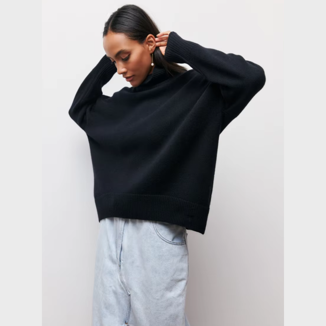 Kortärmad rullkrage-tröja – Djärv elegans med modern stil