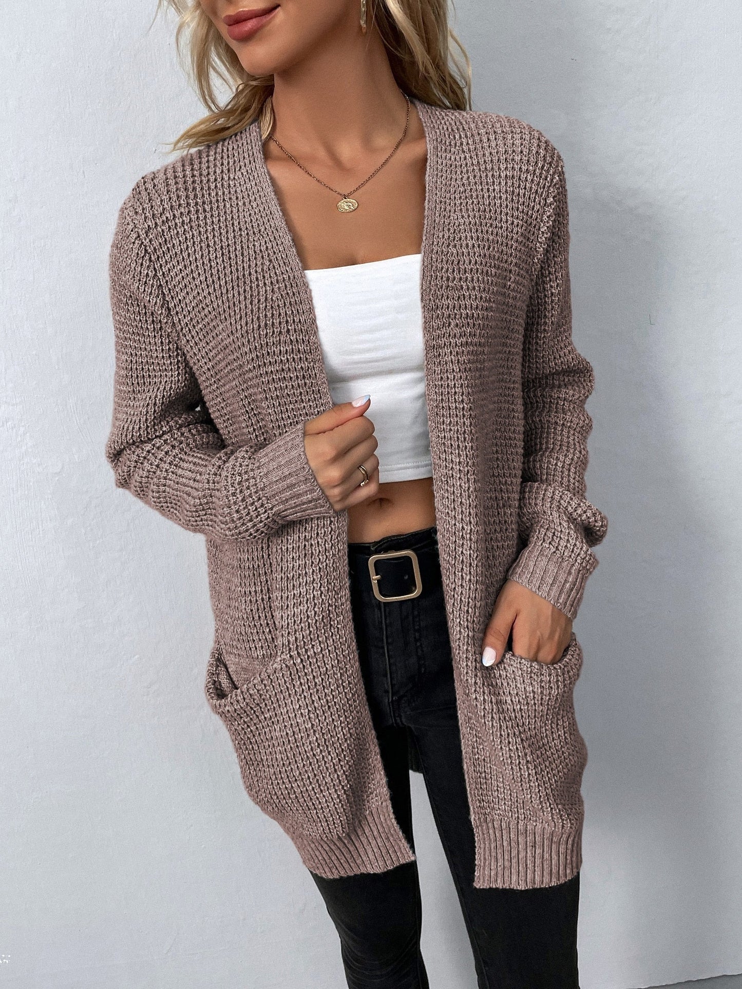 Öppen Cardigan – Avslappnad Elegans med Vardaglig Komfort