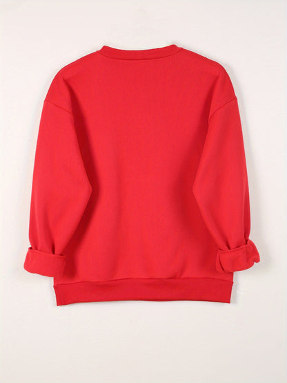 Sweatshirt med hjärttryck – Lekfull komfort med kärleksfull stil