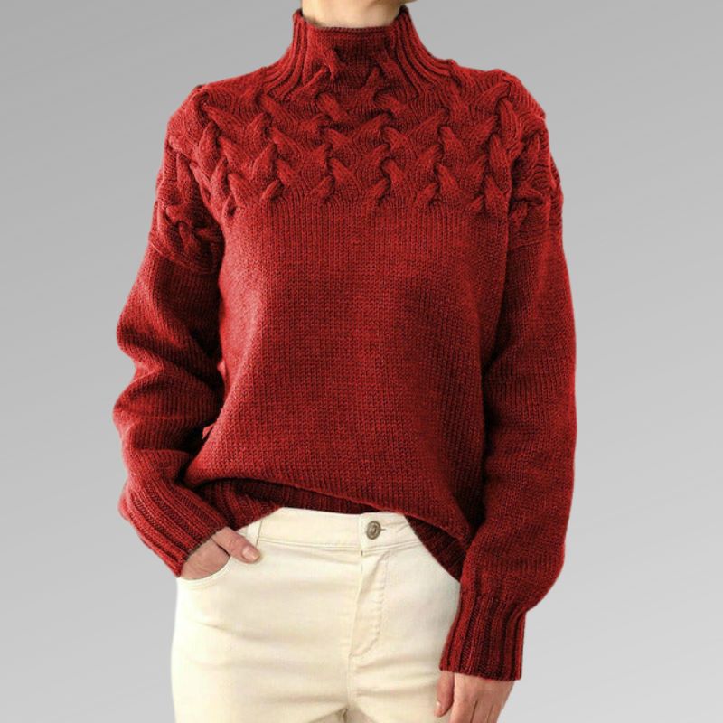 Rullkragepullover med twist-detaljer – Elegant värme med modern finess