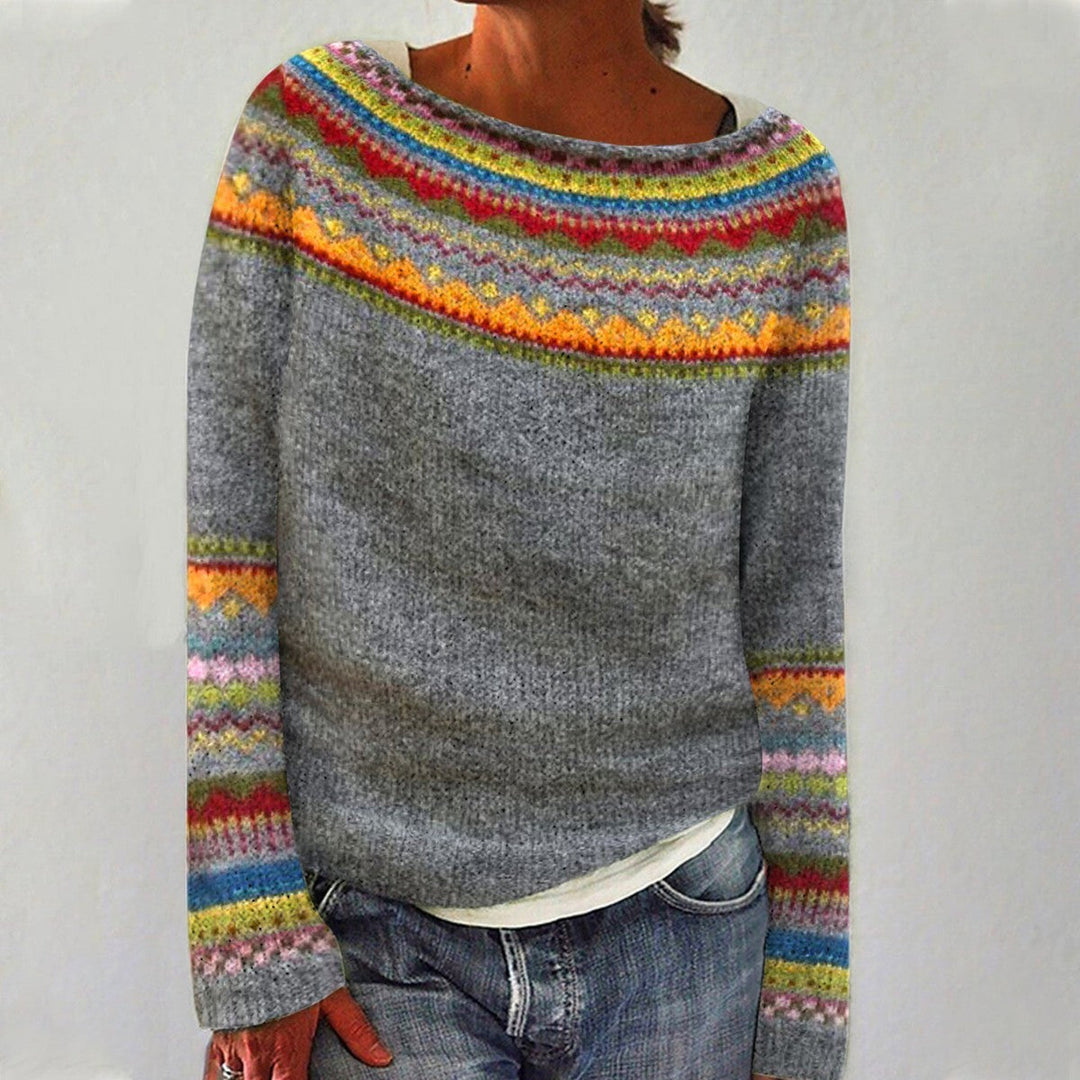 Pullover med skogsmönster – Bekväm stil med naturens charm