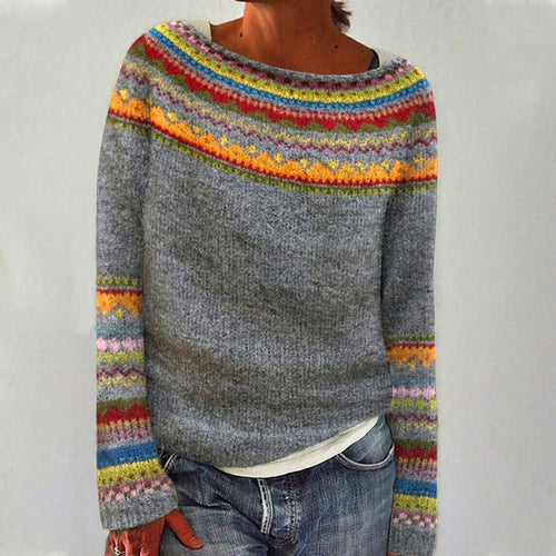 Pullover med skogsmönster – Bekväm stil med naturens charm