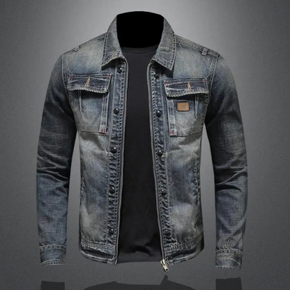 Kasper – Klassisk denimjacka med rå kant