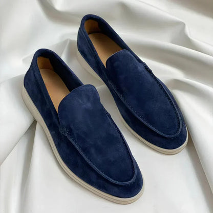 Emil - Stilrena loafers i mocka-look