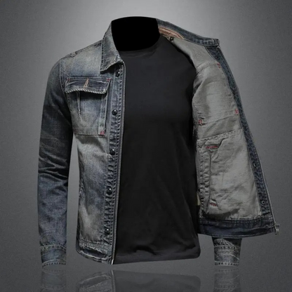 Kasper – Klassisk denimjacka med rå kant