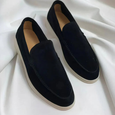 Emil - Stilrena loafers i mocka-look