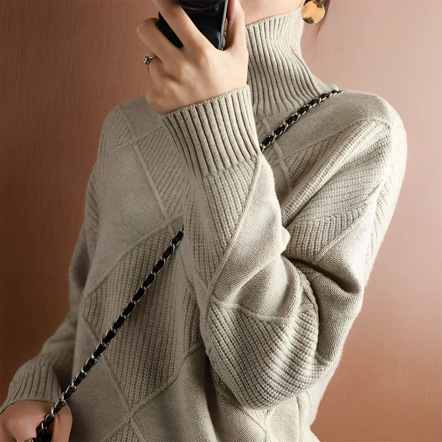 Rauten-Rollkragenpullover – Raffinerad värme med modern stil