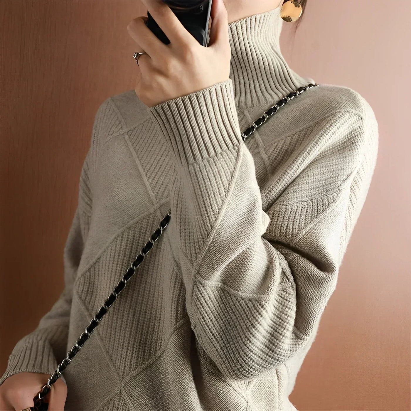 Rauten-Rollkragenpullover – Raffinerad värme med modern stil