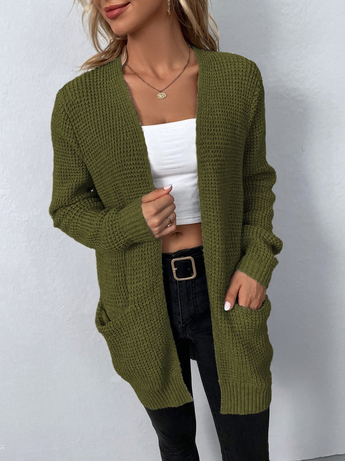 Öppen Cardigan – Avslappnad Elegans med Vardaglig Komfort