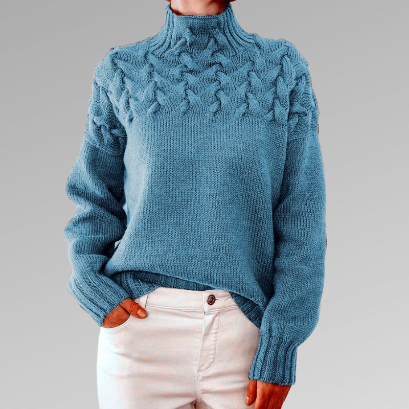 Rullkragepullover med twist-detaljer – Elegant värme med modern finess