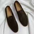 Emil - Stilrena loafers i mocka-look