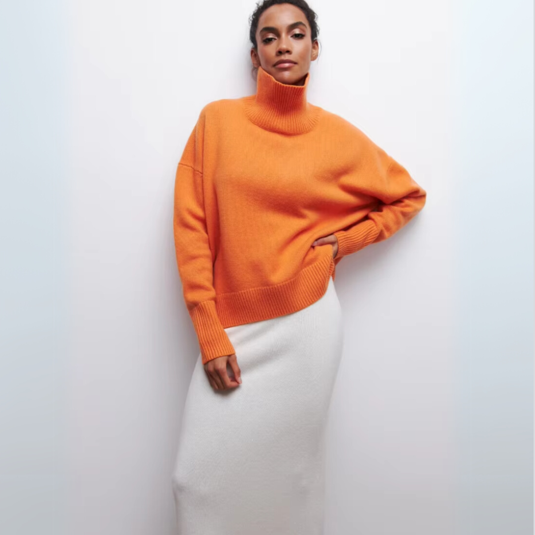 Kortärmad rullkrage-tröja – Djärv elegans med modern stil