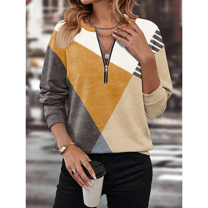 Geometrisk Sweatshirt – Njut av komfort och stil utan ansträngning