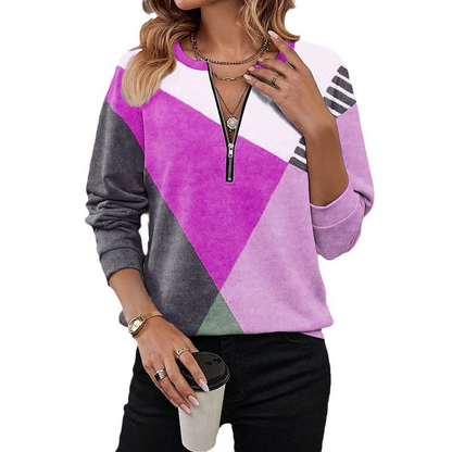 Geometrisk Sweatshirt – Njut av komfort och stil utan ansträngning