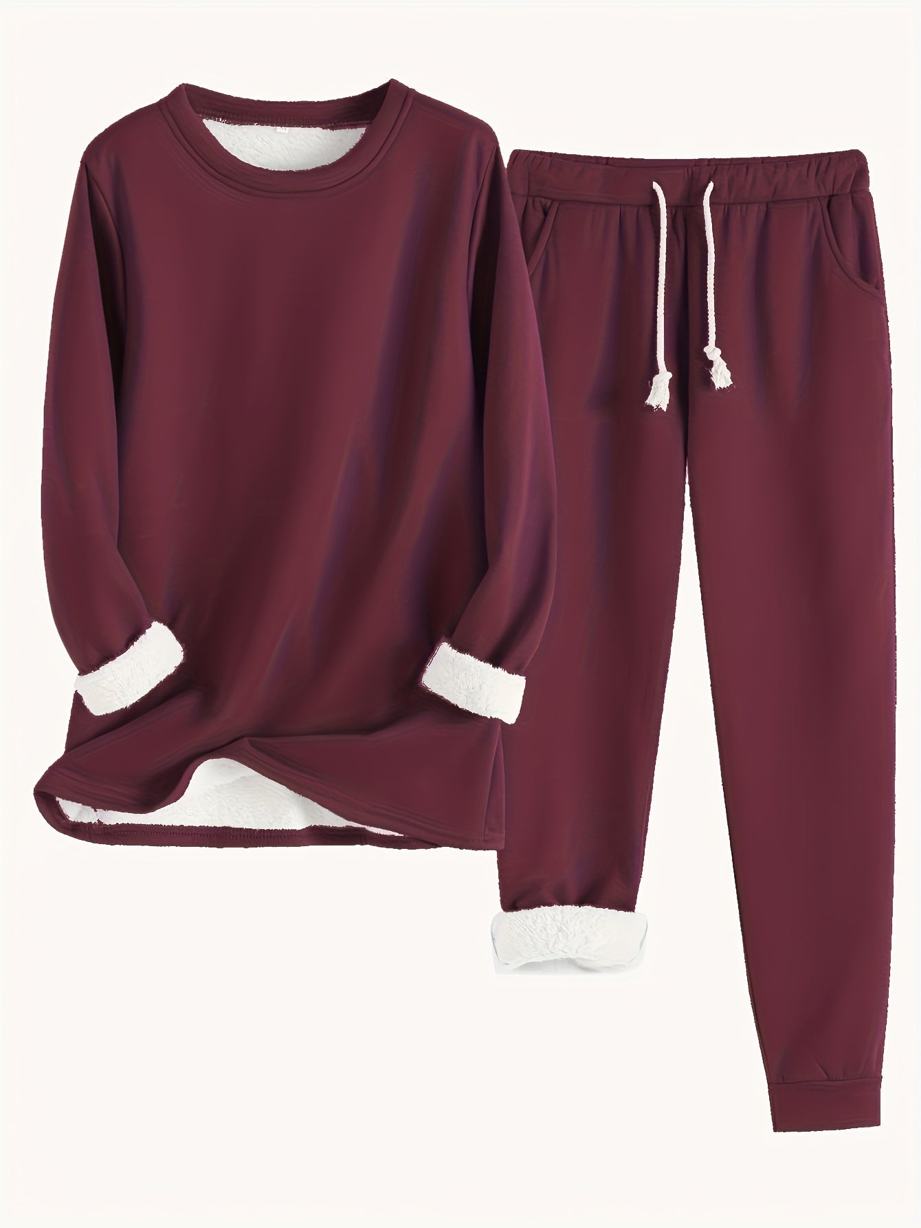 Fleecefodrat Lounge-set – Ultra-mjukt, Varmt & Mysigt
