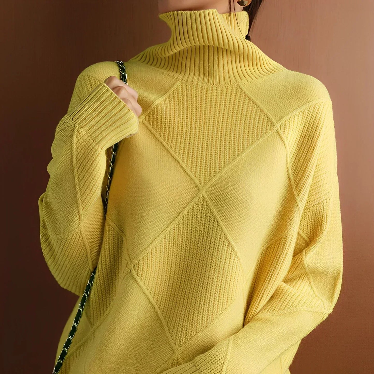 Rauten-Rollkragenpullover – Raffinerad värme med modern stil