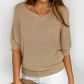 Fledermausärmel-Pullover – Avslappnad elegans med lätt charm