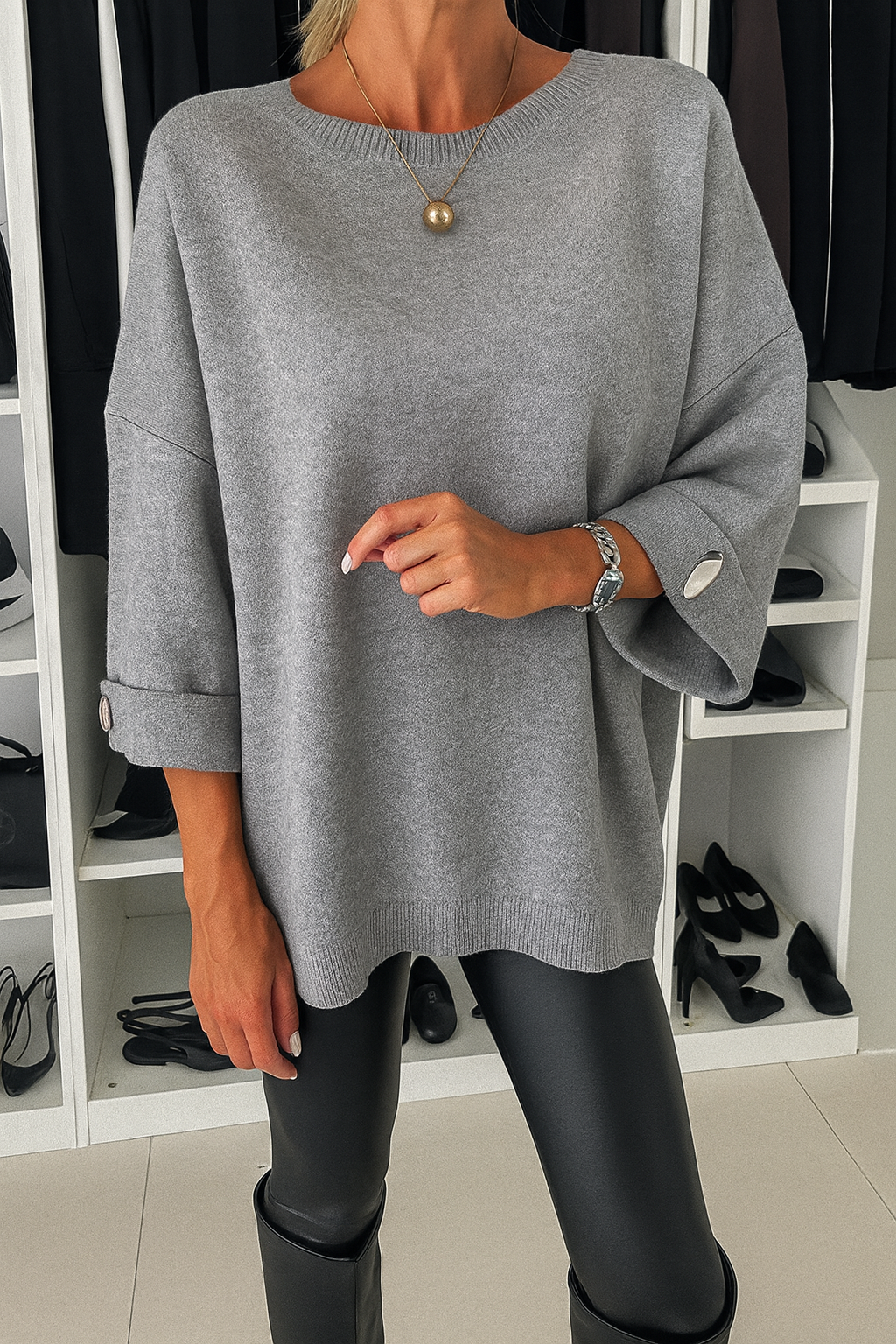 Elegant Stickad Top – Enkel Raffinering med Modern Charm