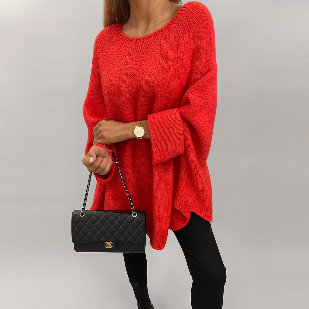 Oversize-stickad tröja med stil – Elegans för självsäkra kvinnor