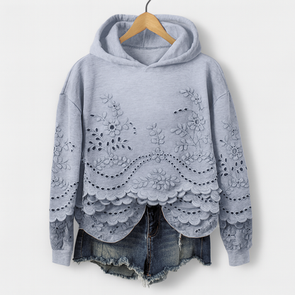 Hoodie med spetsdetaljer – Bekvämlighet möter feminint charm