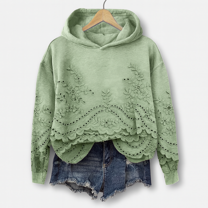 Hoodie med spetsdetaljer – Bekvämlighet möter feminint charm