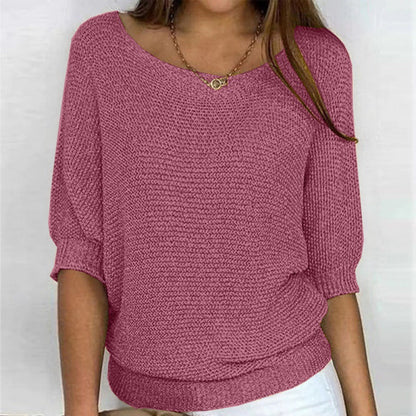 Fledermausärmel-Pullover – Avslappnad elegans med lätt charm