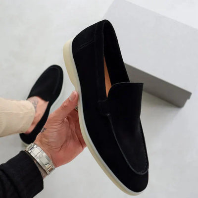 Emil - Stilrena loafers i mocka-look