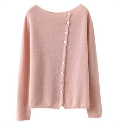 Mysig antracitfärgad cardigan med knappar – Okomplicerad elegans
