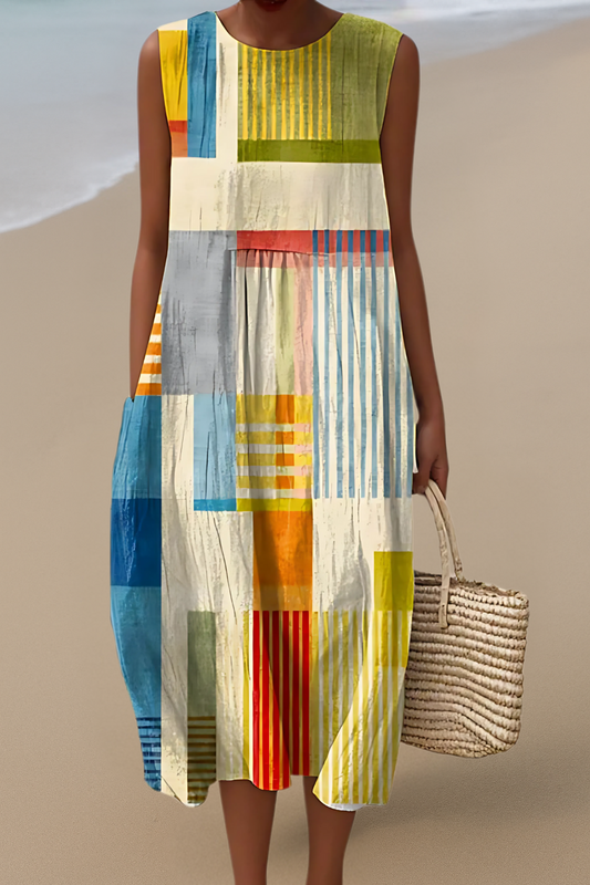 Ärmellöst Klänning – Enkel Charm för Soliga Dagar