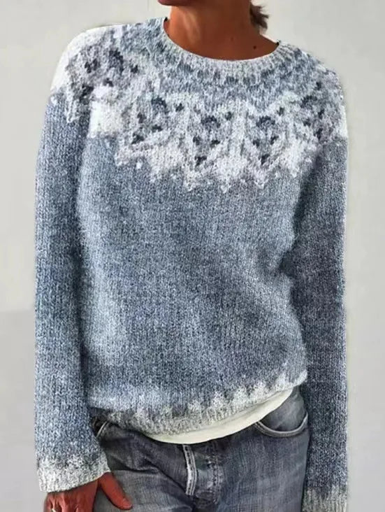 Pullover med skogsmönster – Bekväm stil med naturens charm