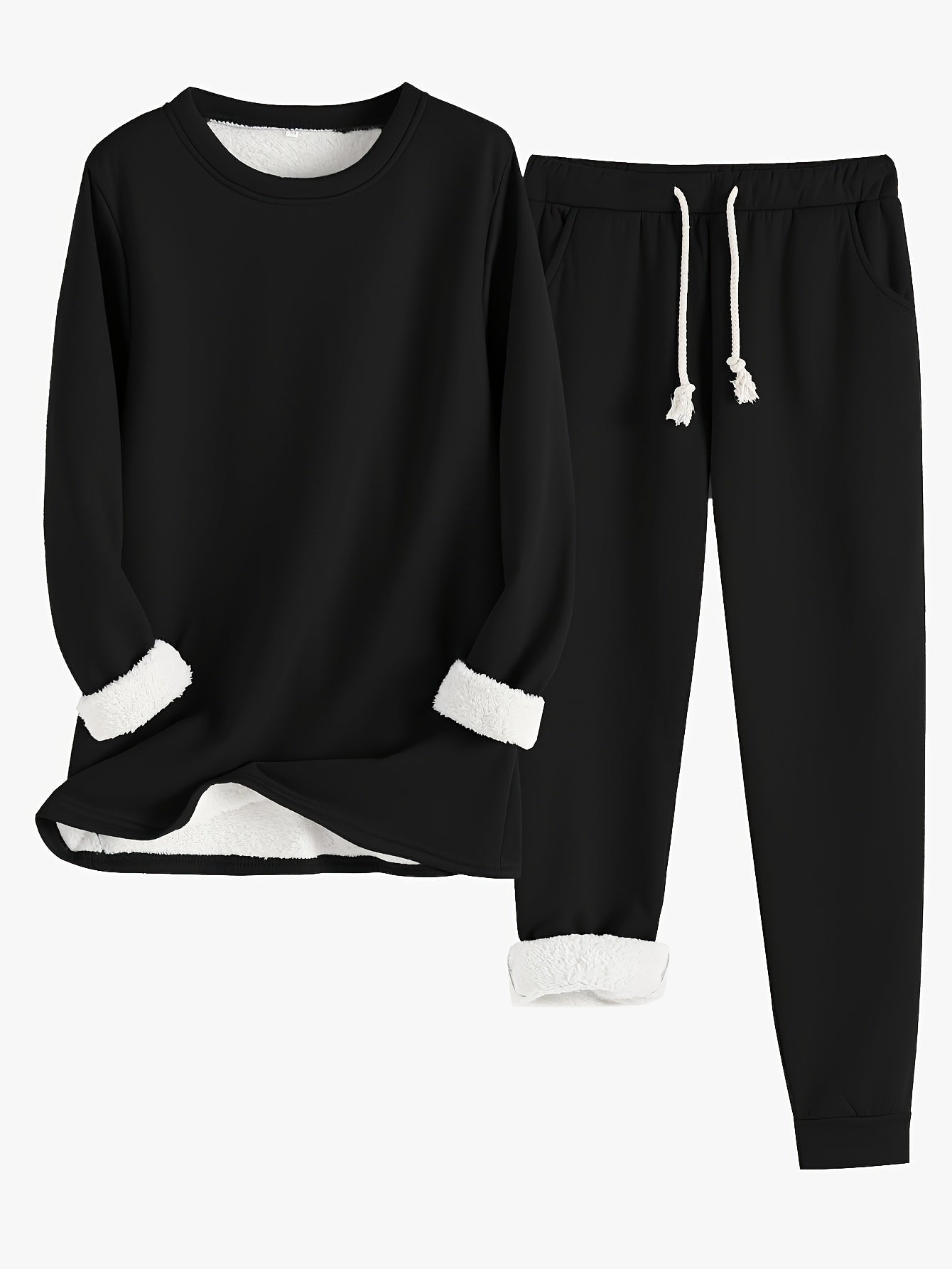 Fleecefodrat Lounge-set – Ultra-mjukt, Varmt & Mysigt