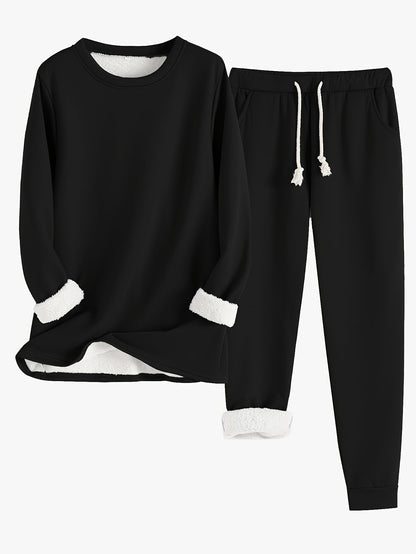 Fleecefodrat Lounge-set – Ultra-mjukt, Varmt & Mysigt
