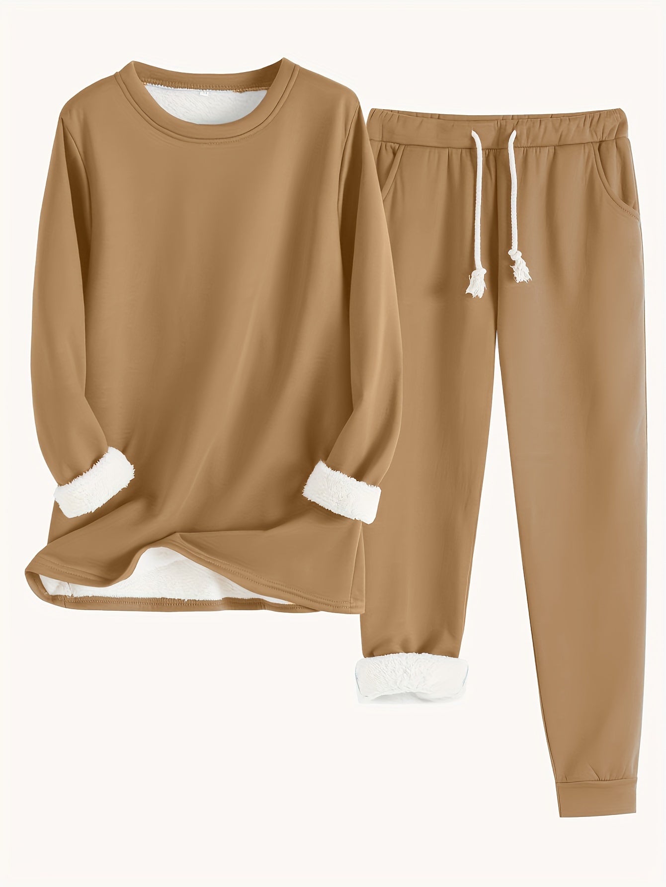 Fleecefodrat Lounge-set – Ultra-mjukt, Varmt & Mysigt