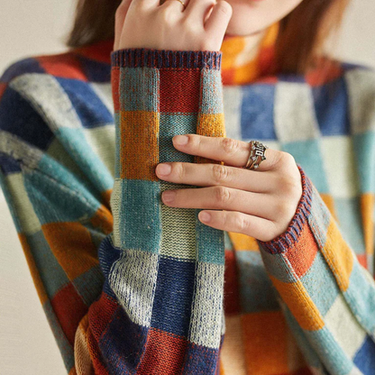 Karo-Pullover – Lekfull elegans med djärv stil
