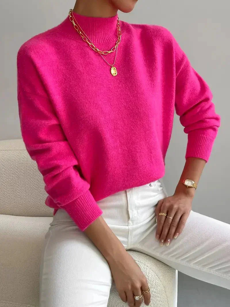 Højhalset Sweater – Blød, Varm & Stilren
