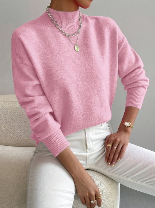 Højhalset Sweater – Blød, Varm & Stilren