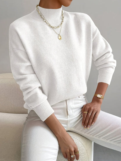 Højhalset Sweater – Blød, Varm & Stilren