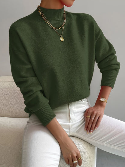 Højhalset Sweater – Blød, Varm & Stilren